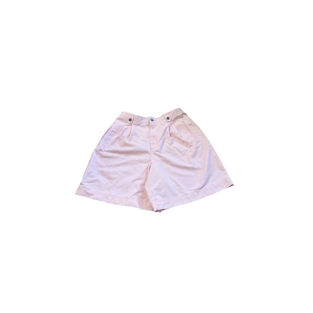 VTG Liz Sport Pink Mom Shorts Pleated High Waisted High Rise Size 12 Petite 12P